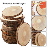 FSWCCK 17 PCS Unfinished Wood Slices for centerpieces 5.1-5.5 Inch,Round Wooden Discs with Tree Bark,Wood Cookies Circles for Crafts Christmas FSWCCK