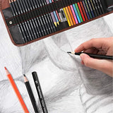 Heshengping, Sketching Pencil Set Drawing Pen Charcoal Sketch Kit Cover Graphite Pencils Charcoal Pencils Watercolor Pencils Paper Erasable Pen Heshengping