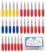 30PCS Fine Point Blades,STREWEEK Cutting Blades for Cricut Explore Air 2/Air 3/ Maker 3 Expression, Including 5PCS 30°Shallow Blades, 20PCS STREWEEK