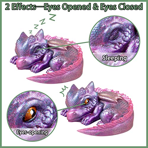 Baby Dragon Asleep and Hatchling in Egg Resin Silicone Molds Miniature Figurines Craft Set FUNSHOWCASE