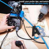 WEP 939-III Dual Pen Wood Burning Kit 34-IN-1 with 20 Woodburning Tips Soft-Grip Pyrography Pen with 2 Stencils, 2 Unfinished Wood, 1 Pen Holder WEP