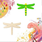 Insect Wooden Blank Dragonfly Shape Wood with Twines Art Unfinished Ornaments for Christmas Wedding Birthday Party Thanksgiving Day Decoration 20Pcs. Zontween