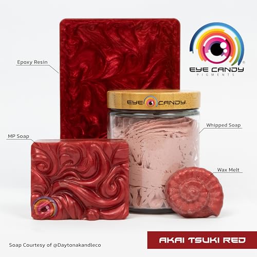 Eye Candy Premium Mica Powder Pigment True Red “Akai Tsuki Red” (25g) Multipurpose DIY Arts and Crafts Additive | Natural Bath Bombs, Resin, Paint, Eye Candy