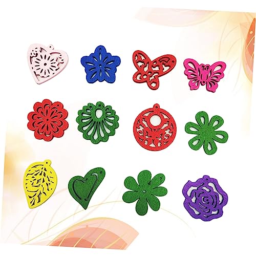 TEHAUX 100pcs Handmade Necklaces Wood Necklace Painted Jewelry Wood Beads Bracelet Beads Necklace Wood Beads DIY Wood Kit Wooden Slices Manual Bamboo TEHAUX