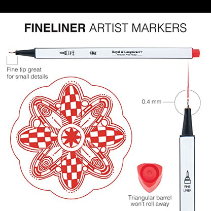 Royal & Langnickel Fineliner Artist Markers in PE - WoodArtSupply