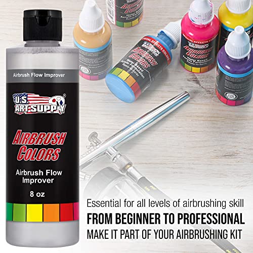 U.S. Art Supply Airbrush Flow Improver, 8-Ounce Bottle - Additive to Improve Acrylic Paint Flow, Reduce Clogs, Paint Wetting, Dry Needle Tips, U.S. Art Supply