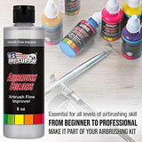 U.S. Art Supply Airbrush Flow Improver, 8-Ounce Bottle - Additive to Improve Acrylic Paint Flow, Reduce Clogs, Paint Wetting, Dry Needle Tips, U.S. Art Supply