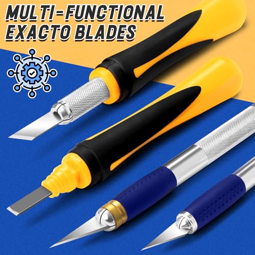 DIYSELF Exacto Knife, 22 Pack Exacto Knife Set with Exacto Blades, Craft Knife for Art, Stencil, Scrapbooking, and Modeling, Hobby Knife, Precision, DIYSELF