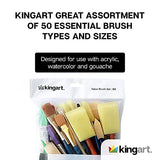 KINGART Mixed Media Value Brush Set - Set of 50,Assorted,231-50 KINGART