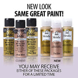 FolkArt Multi-Surface Metallic Paint in Assorted Colors (2 oz), Metallic Platinum FolkArt