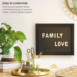 Arteza Wooden Letters and Numbers, 144 Unfinished Wood Pieces, 104 Letters, 40 Numbers, Poplar Plywood, Craft Supplies for Customizing Art Projects ARTEZA