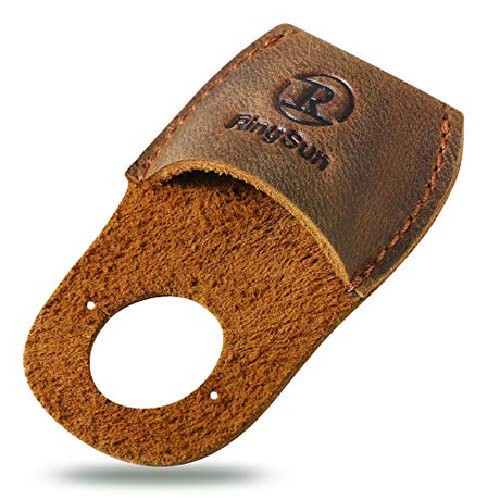 RingSun Thumb Guard Wood Carving Tools, Leather Finger Protector, Handmade Carpenter Working Carving Kit Accessories Brown RS40 Ringsun