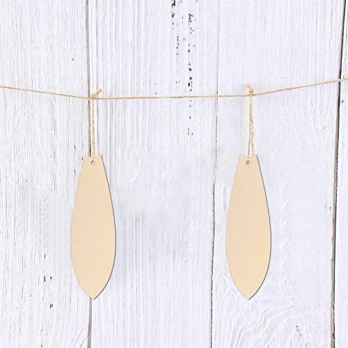 20pcs Surfboard Shape Unfinished Wood Cutouts DIY Crafts Blank Surf Board Wooden Ornaments for Summer Beach Hawaii Luau Party Decoration JANOU