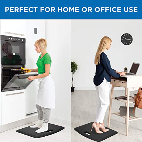 Mount-It! Anti Fatigue Floor Mat | Standing Comfort Mat for Standing Desk, Home, Office, Kitchen, Garage | Anti-Slip Washable Surface| 18"x22" | Mount-It!
