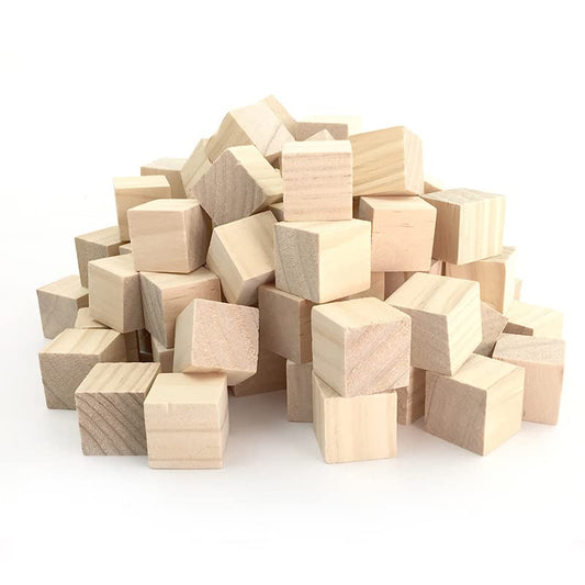 Unfinished Wooden Blocks 1 inch, Pack of 50,Small Wooden Cubes for Arts and Crafts – DIY - Photo Blocks- Home Decor - WoodArtSupply