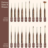 Artify Extreme Detail Paint Brushes, Miniature Paint Brushes for Models, 20pcs Mini Small Paint Brushes for Painting with a Handbag, Ultra Fine ARTIFY art supplies