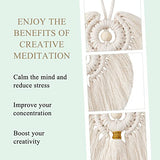 FREEBLOSS 3 Set DIY Macrame Angel Kit Angel Hanging Ornament Boho Macrame Wall Hanging Decor Macrame DIY Kit Gift for Mom Girls FREEBLOSS