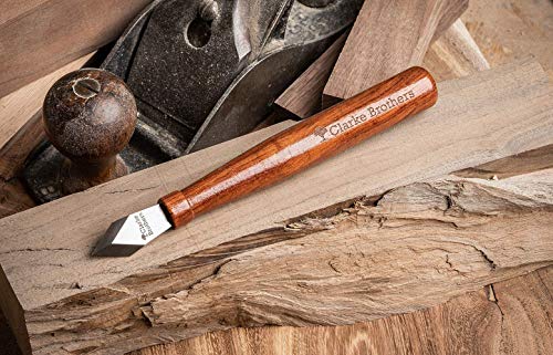 Clarke Brothers Marking Knife and Real Leather sheath – Wood Marking Gauge – Premium Woodworking Tool with High Carbon Steel Blade – Quality with Clarke Brothers