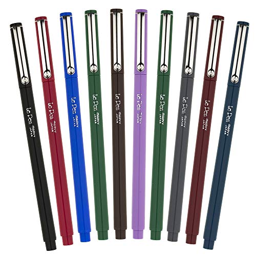 Uchida of America 10-Piece 0.3 Point Size Le Drawing Pen Set Art Supplies, Paquete de 1, Dark UCHIDA