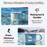 JAVIGA Holographic Silver Permanent Vinyl, 12" x 6FT Adhesive Vinyl Roll for All Cutting Machine, Cricut, Silhouette, Cameo Cutters, Home Outdoor JAVIGA