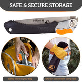 EverSaw Folding Hand Saw Camp Saw 8" Folding Saw - Pruning Saws for Tree Trimming Garden Saw – Rugged Camping Saw for Wood Cutter Trail Clearing Tree Home Planet Gear
