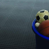 VersaTex Garage Floor 18 x 18 inch Square Rubber Raised Coin Interlocking Floor Tiles for Home Gym, Garage Flooring, Trade Show Flooring, Basement VERSATEX