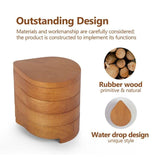 JSVER Wooden Jewelry Holder Organizer Portable Jewelry Organizer, Small Jewelry Box, Jewelry Case 4-Layer Rotatable Jewelry Travel Organizer For JSVER