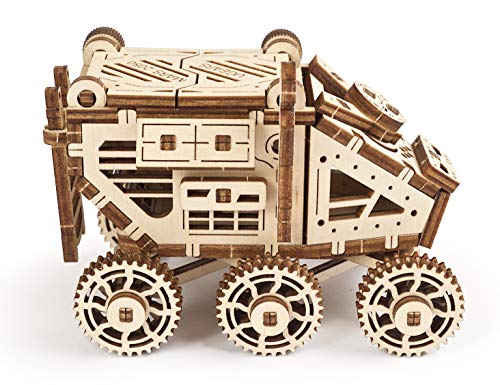 UGEARS Science STEM Mars Rover, DIY Engineering Activity, STEAM School Project, Mechanical Wooden Puzzle, Eco Building 3D Toy, Educational Gift for UGEARS