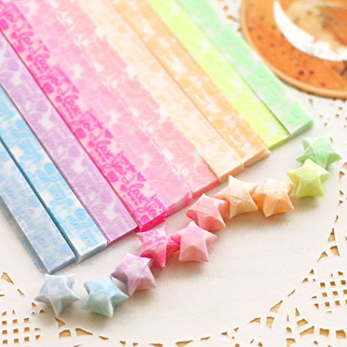 Yeooyoor Origami Stars Papers Package DIY Paper, 600 Sheets - 20 Colors (Glows in the Dark) Yeooyoor