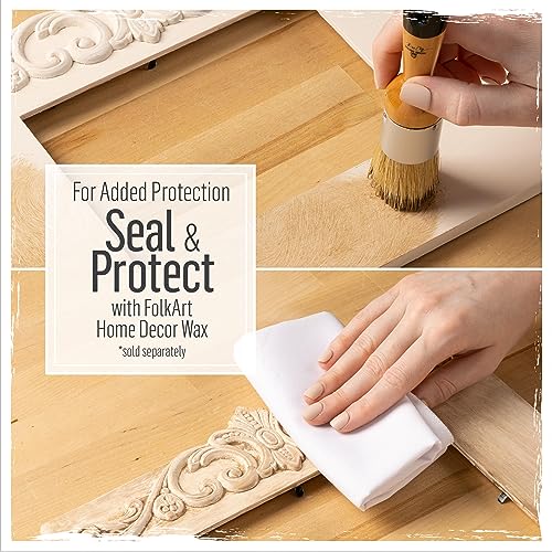 FolkArt Home Décor Chalk 8 fl oz Greens Kit, Including 2 Ultra Matte 2 Piece, 96416 Paint and Brush Set FolkArt