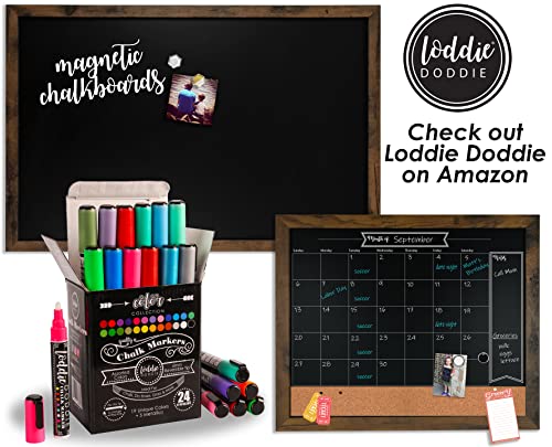 Loddie Doddie Fine Liquid Chalk Markers for Chalkboard - Erasable, Low-Odor Chalkboard Markers Erasable, Earth Tones Chalk Pens 10 Count Loddie Doddie