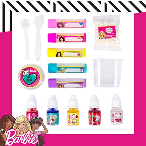 Horizon Group USA Barbie Make Your Own Layered Lip Balm Kit, DIY 5 Custom Lip balms by Mixing Flavors Like Vanilla, Strawberry, Watermelon & Tropical - WoodArtSupply