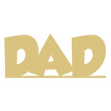 Word Dad Cutout Unfinished Wood Fathers Day Home Décor Door Hanger MDF Shape Canvas Style 2 (6") Diverse Woodworking