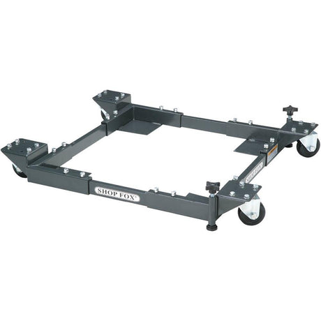 Shop Fox D2057A Adjustable Mobile Base, Small Charcoal Grey Shop Fox