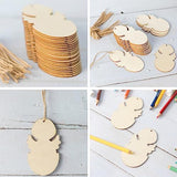 Egg Chicken Shape Wooden Easter Egg Cutouts Blank with Twines Wood Slices Ornaments for Christmas Birthday Party Happy Easter Spring Home Decor DIY Zontween