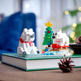 LEGO Wintertime Polar Bears 40571 Christmas Décor Building Kit, Polar Bear Gift, Great Stocking Stuffer for Kids, Features a Christmas Tree Toy and LEGO