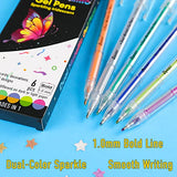 Dyvicl Dual Metallic Gel Pen, 2nd Generation, Liquid Glitter Iridescent Gel Pen for Adult Coloring, Doodling, Drawing, Scrapbooking, Card Making, Dyvicl