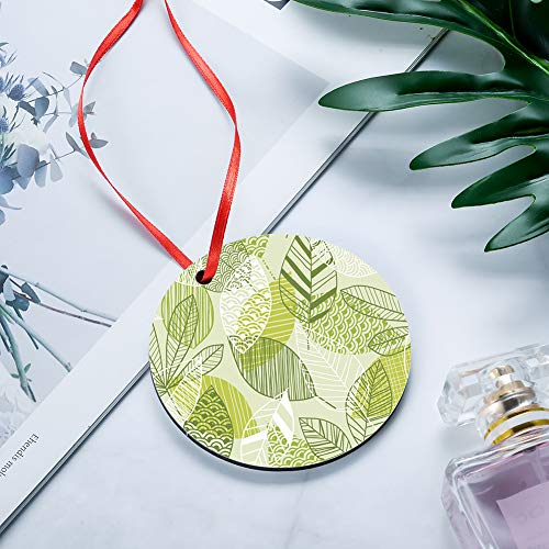 10pcs Sublimation Blanks Round Ornaments, 3.15" Round Blank Wood Discs Hard Board Ornaments White Blank MDF Ornaments for DIY Christmas Decoration WACAR