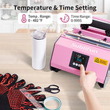 Sublifun Pink Tumbler Mug Heat Press Machine 30 OZ 20 OZ 16 OZ Sublimation Straight Skinny Tumbler Mug Sublimation Print 11 OZ 15 OZ Sublimation Mug Sublifun