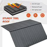 EAGLE PEAK 11x13 Hardtop Wood Gazebo,Outdoor Cedar Wood Frame Pavilion, Galvanized Steel Gable Roof, for Patio, Deck, Backyards, Garden, Natural EAGLE PEAK