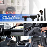 12PCS Universal Vacuum Attachment Kit Wet Dry Plastic Vacuum Hose Adapter 1-1/4" Vacuum Cleaners Accessories with Horse Hair Brush Extension Wand Riiriou