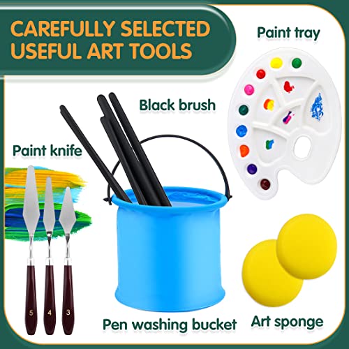 Paint Palette and Painting Knife Set, 3 Paint Trays and 5 Paint Knives, for  Adults and Kids