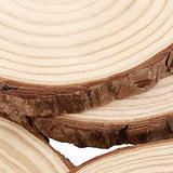 DIKNAAM 12 PCS 6-7 Inches Unfinished Natural Wood Slices, Natural Wood Coasters with Bark, Wooden Circles for DIY Arts and Crafts, Christmas FUNSUEI