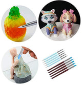 Yagugu Silicone Clay Sculpting Tool - 10Pcs Modeling Dotting Tool for Pottery Craft, Rock, Nail, Blending, Drawing Yagugu