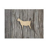 Boer Goat Wood Craft,Unfinished Wooden Cutout Art,DIY Wood Sign, Inspirational Farmhouse Wall Plaque,Rustic Home Decor for Home Front Door Entryway Arupkeer