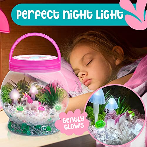 Amitié Lane Arts & Crafts DIY Terrarium w/Augmented Reality App. Unicorn Toys Gifts for Girls 6-8. Arts and Craft Unicorn Birthday Gifts for Kids - WoodArtSupply