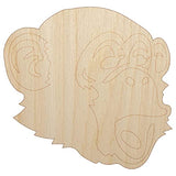 Surprised Chimpanzee Ape Head Monkey Unfinished Wood Shape Piece Cutout for DIY Craft Projects - 1/4 Inch Thick - 6.25 Inch Size Sniggle Sloth
