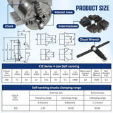 CNCTOPBAOS K12-100mm CNC Router Milling Machine Rotational Axis 4th Axis A axis Rotary Table A axis 100mm 4 jaw chuck dividing head,MT2 65mm CNCTOPBAOS