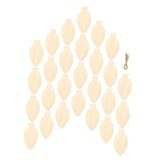 Artibetter 50pcs Christmas Wooden Cutout Unfinished Light Bulb Wooden Slices DIY Wooden Slice with Rope Wooden Christmas Ornaments Decor Kindergarten ARTIBETTER
