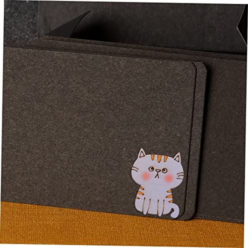 Hohopeti 100pcs Blank Labels Wooden Animal Toys Wooden Crafts Cat Gift Tags Wooden Cat Discs Wooden Craft Shapes Unfinished Cat Cutout DIY Wooden Hohopeti